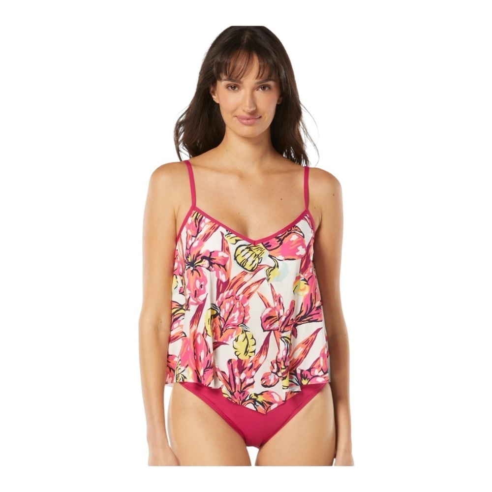 Carmen Marc Valvo Flyaway Scarf Tankini Top - Brava Lily Nwt
